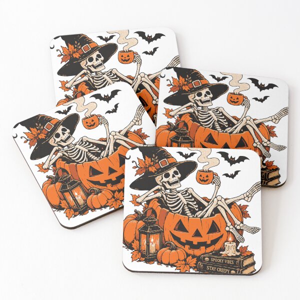 Item preview, Skeleton Witch Pumpkin Coffee Funny Halloween designed and sold by Sunday.Supply.