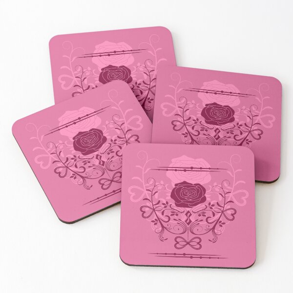 Item preview, Rose ornament, pink, coral designed and sold by RedPoppyStudio.
