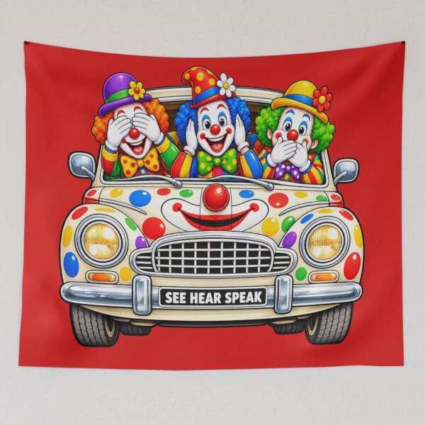 Item preview, Clown car see hear speak no evil  designed and sold by JamesDunican.