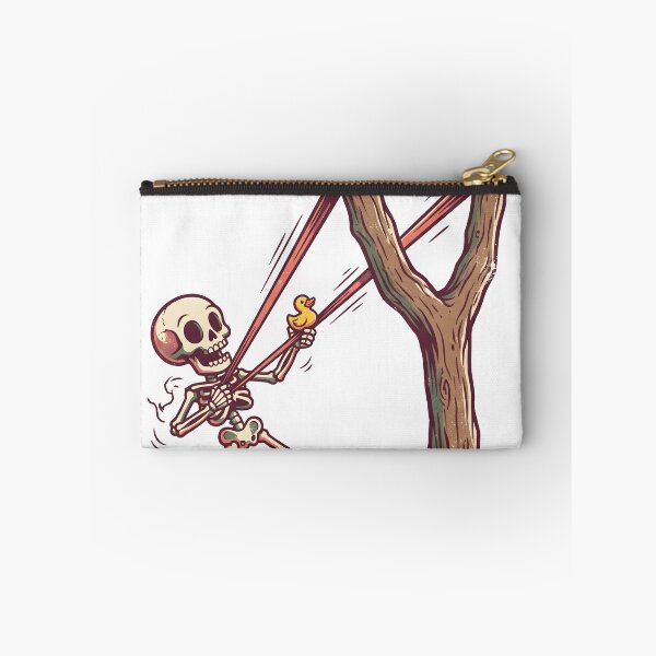 Item preview, Skeleton Aiming Giant Slingshot with Rubber Duck Graphic designed and sold by MisteryDesigner.