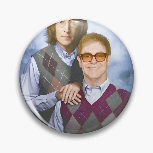 Item preview, Vintage Elton John John Lennon Thanksgiving Art PERFECT GIFT FOR YOU AND FRIENDS designed and sold by RzEditz.