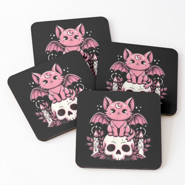 Aperçu de l'œuvre Kawaii Pastel Goth Creepy Cute Chat Chauve-souris Squelette Squelette Chat ... Mignon créée et vendue par moabeArtistic.