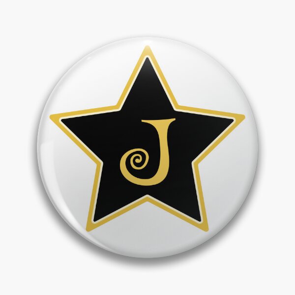 Item preview, Star Monogram J Gold Black designed and sold by Jeallan Designs.