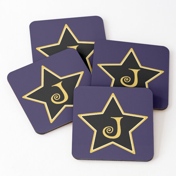Item preview, Star Monogram J Gold Black designed and sold by Jeallan Designs.