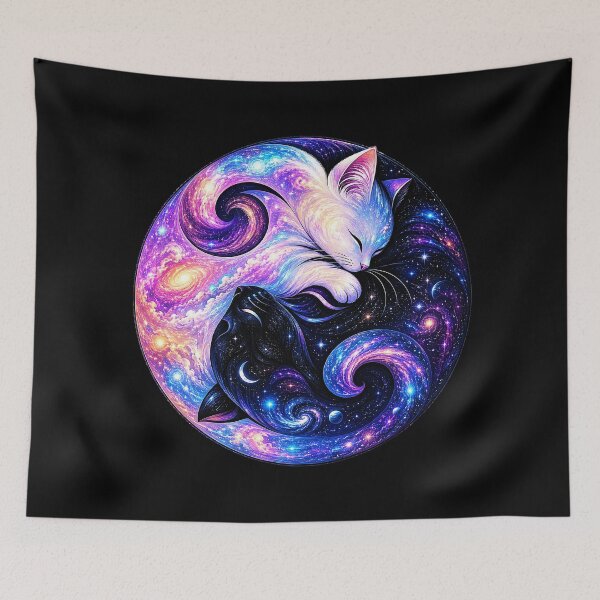 Item preview, ⚖️ PURRFECTLY BALANCED COLLECTION ⚖️ - GALAXY CATS v1 designed and sold by WheelieGdArt.