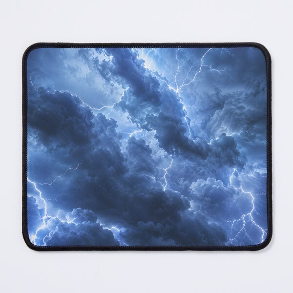 Item preview, Electric Storm Clouds Lightning Fine Art Photography Wall Art Gift for Nature Lovers designed and sold by Nightarel.