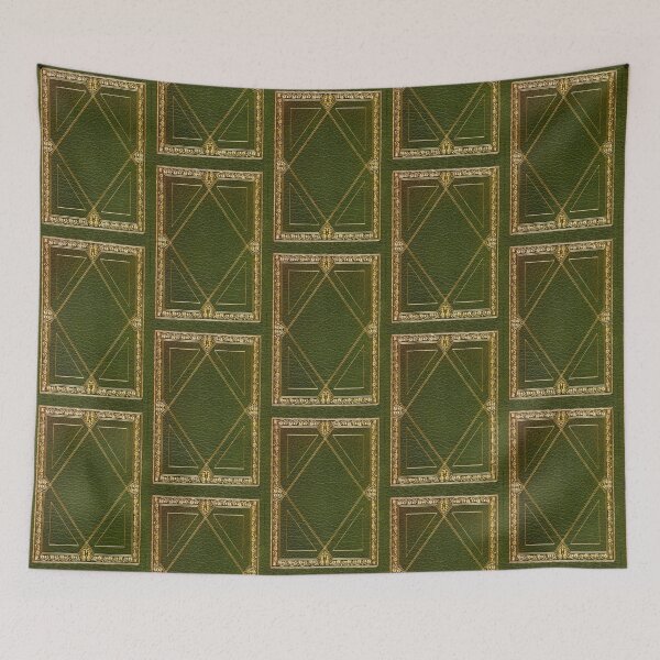 Item preview, Antique luxury green and and gold leather bound book binding designed and sold by stevepaint.