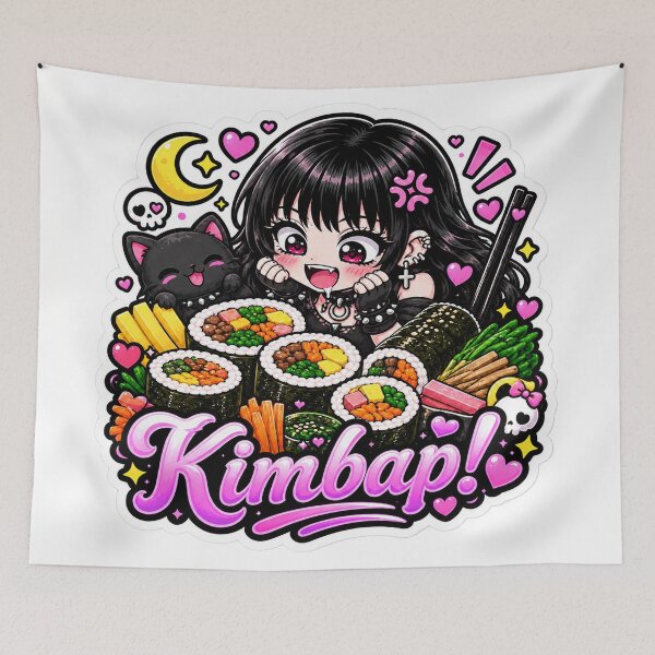 Item preview, Goth Food Gremlin Loves Kimbap designed and sold by AnnekeJordaan.
