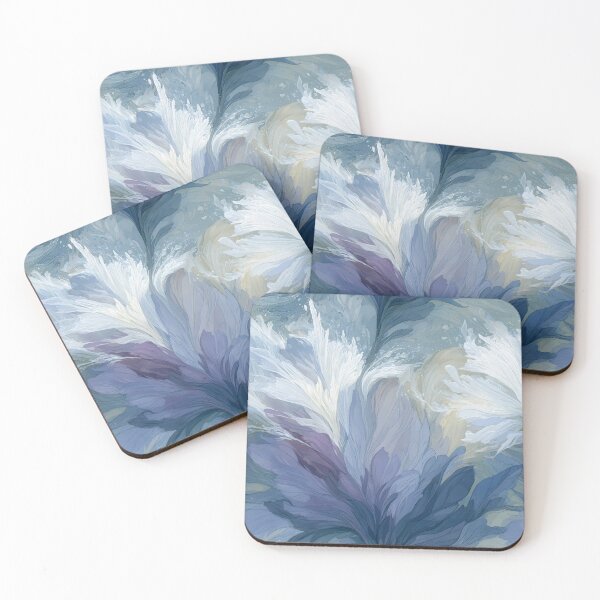 Item preview, Abstract First Frost Watercolor Ice Bloom Tapestry designed and sold by TJ Art and Camera.