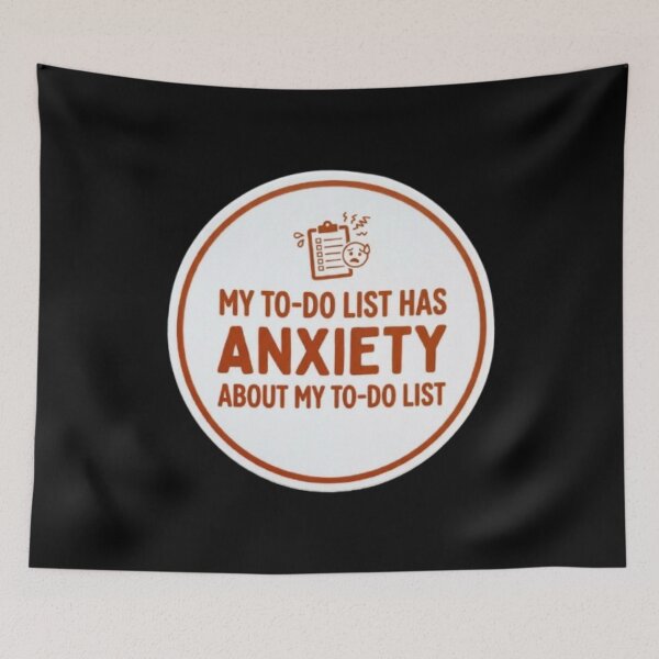 Item preview, My To Do List Has Anxiety Funny Productivity Fail Sticker designed and sold by ProjectNoah.