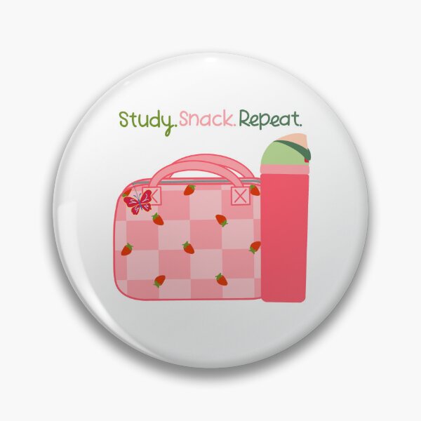 Item preview, Study Snack Repeat - cute Strawberry Lunch Bag - Back To School designed and sold by Sissy’s shop.