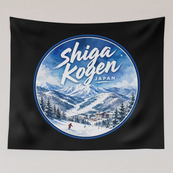 Item preview, Shiga Kogen Ski Japan Watercolor Travel designed and sold by TomFrontierArt.