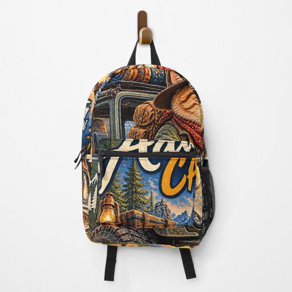Item preview, Adventure Cat Road Trip Mountain Explorer Cat Outdoor Travel Design designed and sold by TeeVibeHaus.