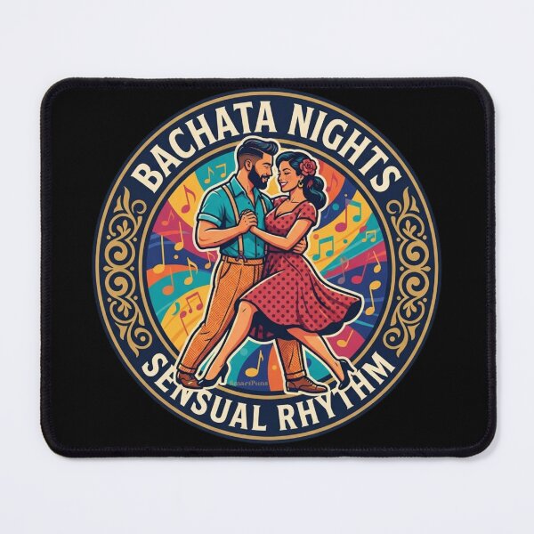 Item preview, Bachata Nights Sensual Rhythm – Retro 1950s Vinyl Style Dance Couple, Vintage Decorative Circle Emblem, Latin Dancers Apparel Graphic Sticker designed and sold by SmartPuns.