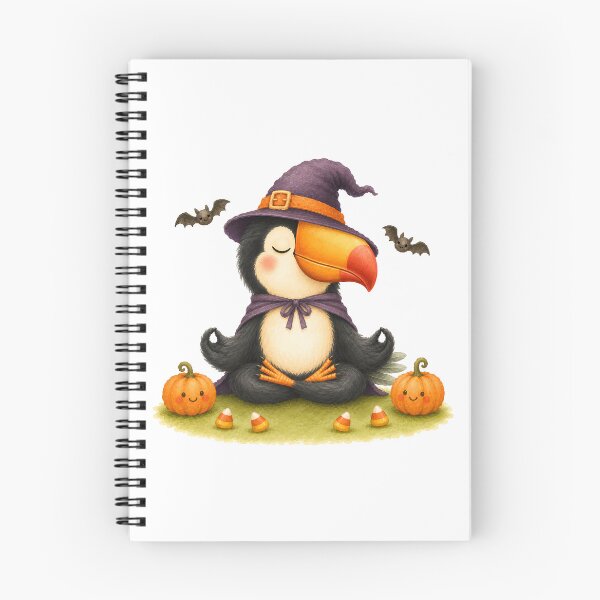 Item preview, Halloween Lotus Toucan in a Witch’s Hat designed and sold by YogiAnimalArt.