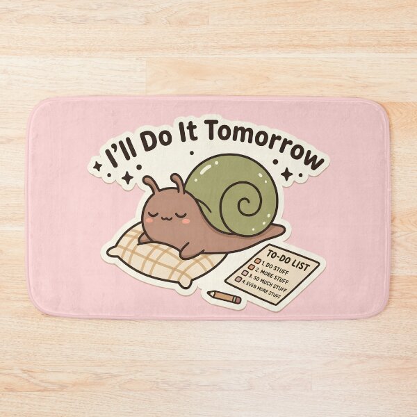 Item preview, I'll Do It Tomorrow Snail | Cute Kawaii Lazy Snail designed and sold by kuwagatamushi.
