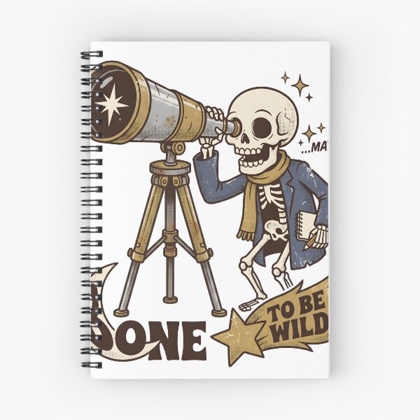 Item preview, Skeleton Astronomer Looking Through Telescope Bone To Be Wild designed and sold by MisteryDesigner.
