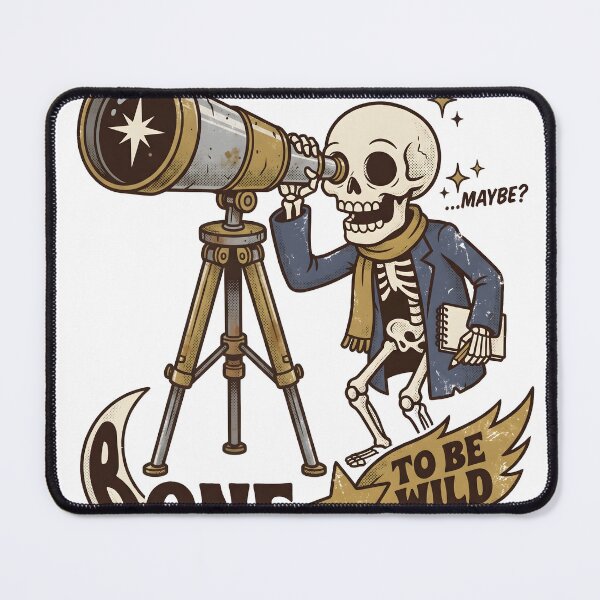 Item preview, Skeleton Astronomer Looking Through Telescope Bone To Be Wild designed and sold by MisteryDesigner.