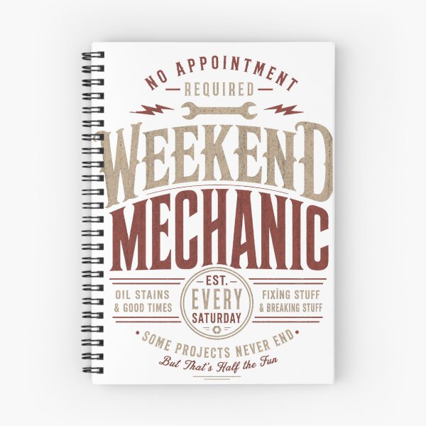 Item preview, Weekend Mechanic – Vintage Garage Club Retro Car Typography designed and sold by Jandedan.