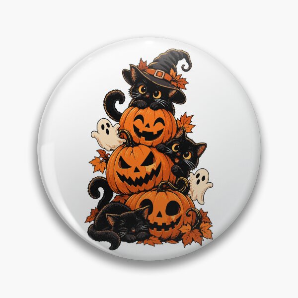 Item preview, Cute Black Cats and Pumpkins Halloween Ghosts designed and sold by Sunday.Supply.