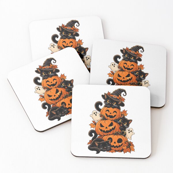 Item preview, Cute Black Cats and Pumpkins Halloween Ghosts designed and sold by Sunday.Supply.