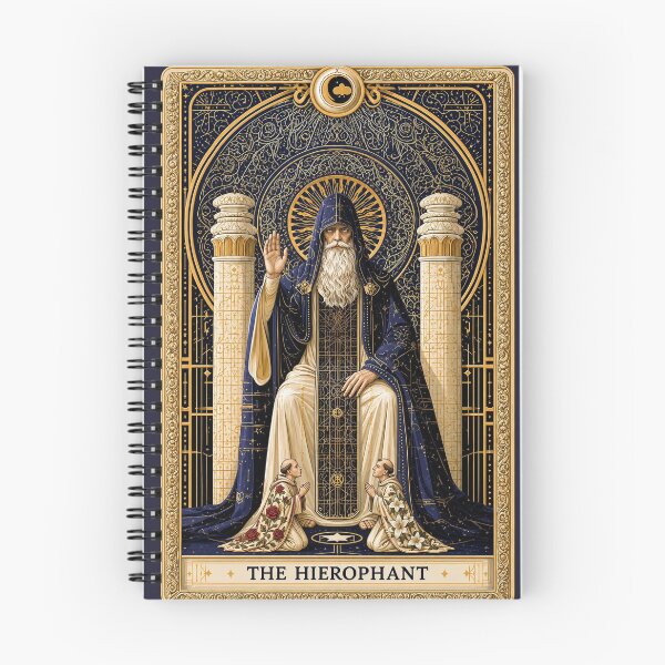 Item preview, The Hierophant Tarot Card Mystic Spiritual Art designed and sold by MythicMood.