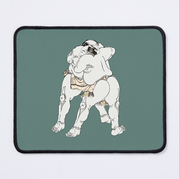 Item preview, Japanese Sumo Wrestler - Modern Ukiyo-e Art - Minimalist Japanese Design, Dark Sea Green designed and sold by Black Swallow.