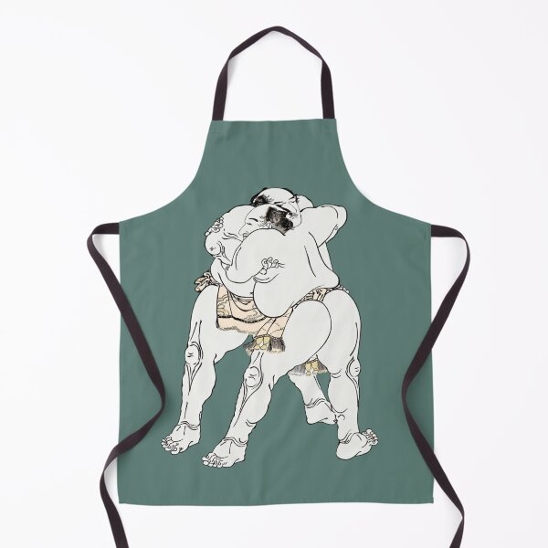 Item preview, Japanese Sumo Wrestler - Modern Ukiyo-e Art - Minimalist Japanese Design, Dark Sea Green designed and sold by Black Swallow.