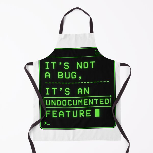 Item preview, Not a Bug – Monospace Terminal Typography – Hacker Green Glow – Developer Humor Design designed and sold by bobscraze.