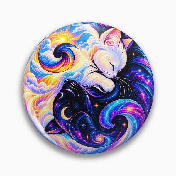 Item preview, ⚖️ PURRFECTLY BALANCED COLLECTION ⚖️ - GALAXY DAY & NIGHT CATS designed and sold by WheelieGdArt.