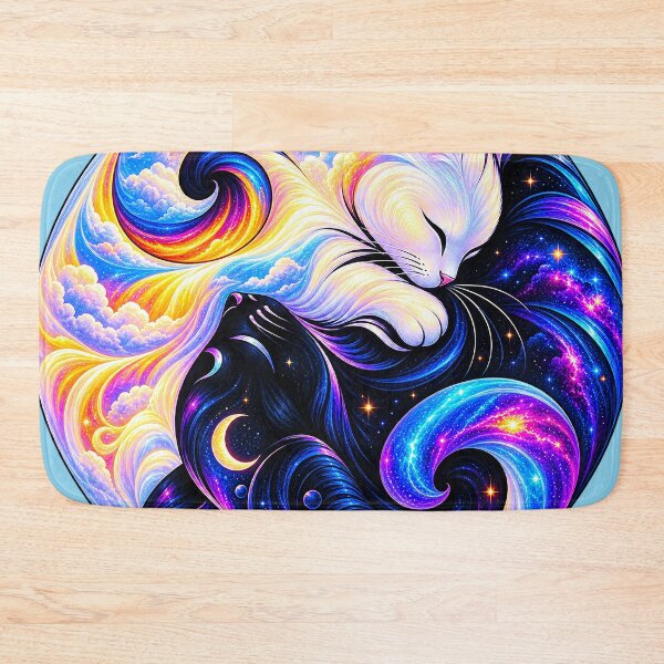 Item preview, ⚖️ PURRFECTLY BALANCED COLLECTION ⚖️ - GALAXY DAY & NIGHT CATS designed and sold by WheelieGdArt.