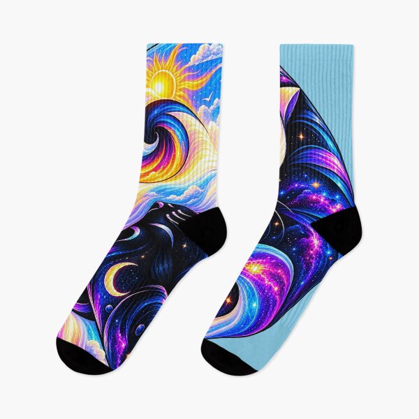 Item preview, ⚖️ PURRFECTLY BALANCED COLLECTION ⚖️ - GALAXY DAY & NIGHT CATS designed and sold by WheelieGdArt.