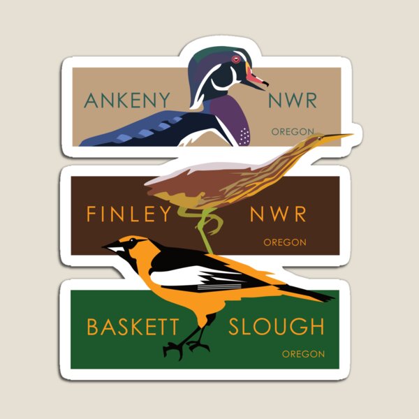 Artikelvorschau, Wildtierrefugien im Willamette Valley – Alle Einnahmen gespendet entworfen und verkauft von Gopherstown, OR.