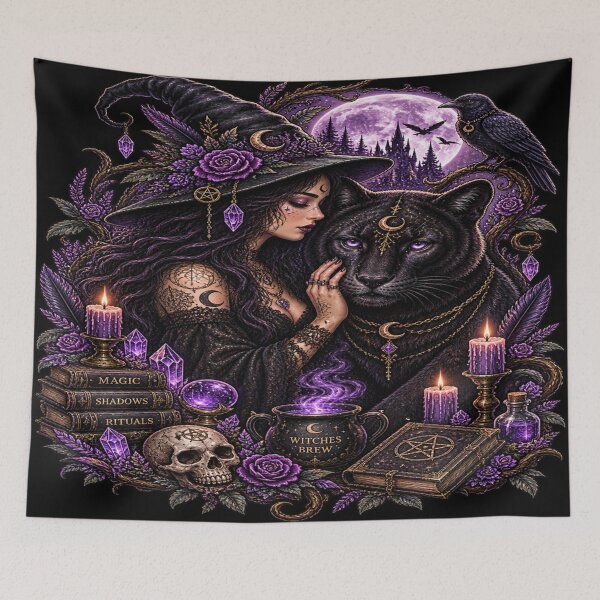 Item preview, Panther & Witch – Dark Moon Magic designed and sold by Losthope Creations.