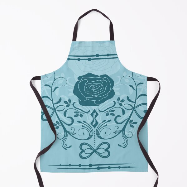 Item preview, Rose ornament, ash-grey, blue designed and sold by RedPoppyStudio.