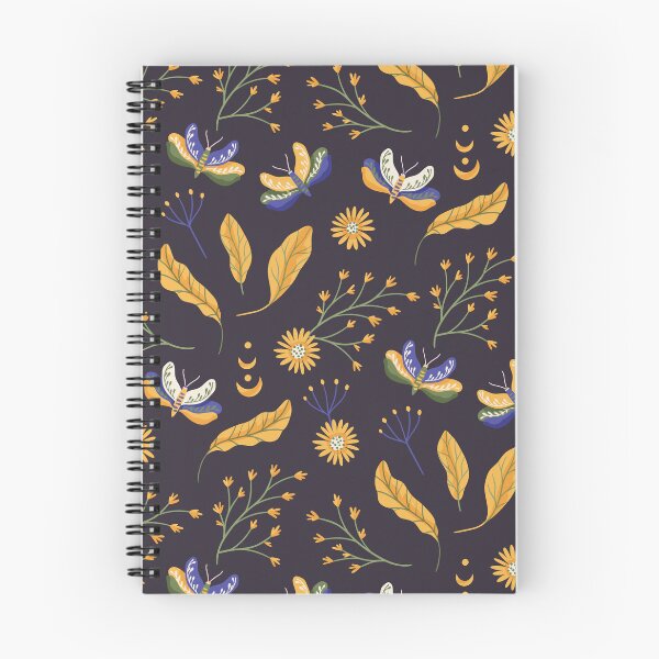 Item preview, Black Yellow Mystical Boho Forest Pattern designed and sold by MiaBellaGirl.