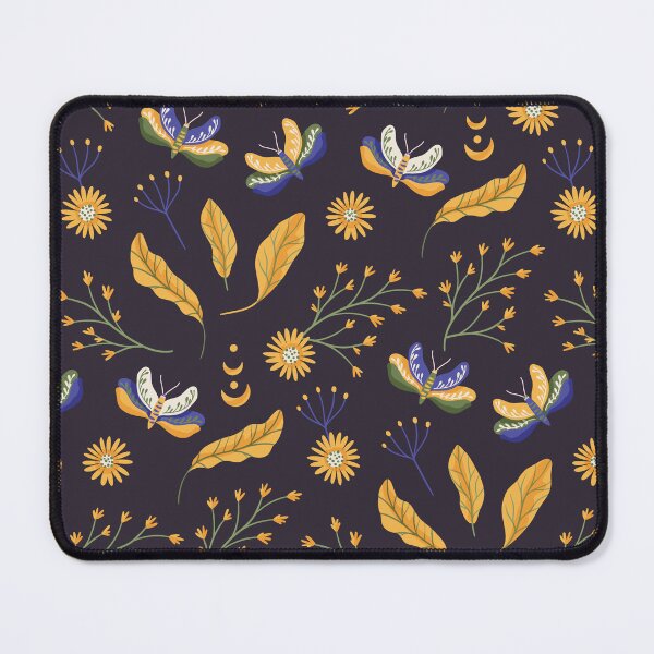 Item preview, Black Yellow Mystical Boho Forest Pattern designed and sold by MiaBellaGirl.