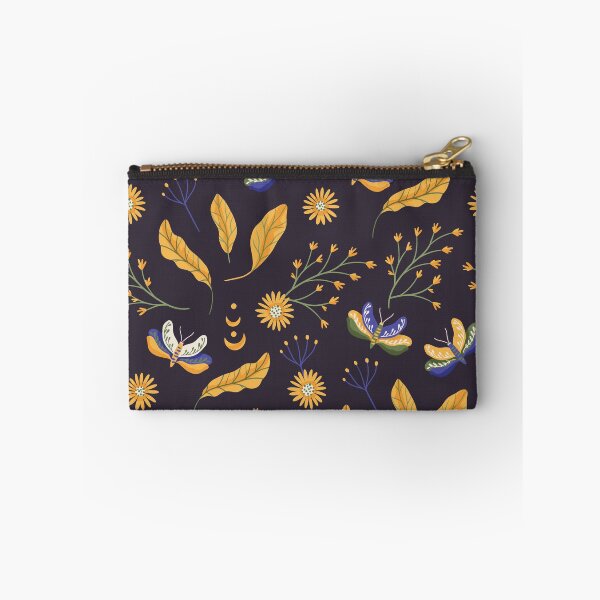 Item preview, Black Yellow Mystical Boho Forest Pattern designed and sold by MiaBellaGirl.