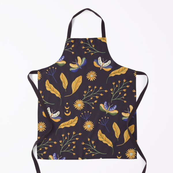 Item preview, Black Yellow Mystical Boho Forest Pattern designed and sold by MiaBellaGirl.