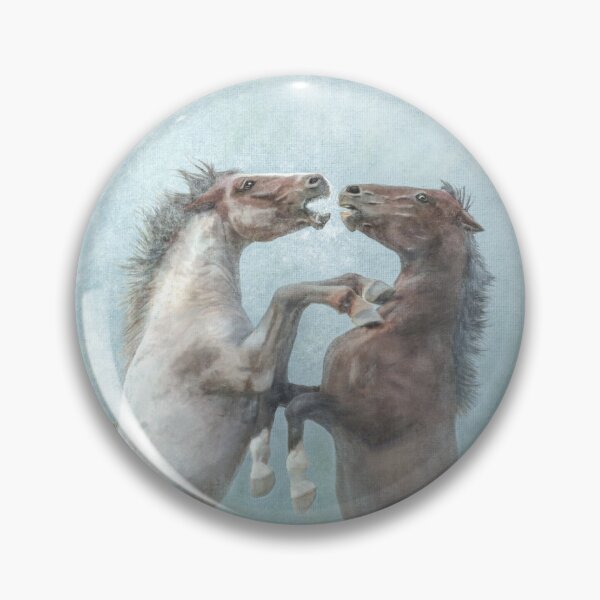 Item preview, Desert Duel  - the Salt River Horses of Mesa Arizona designed and sold by Rowena Cherry Art.