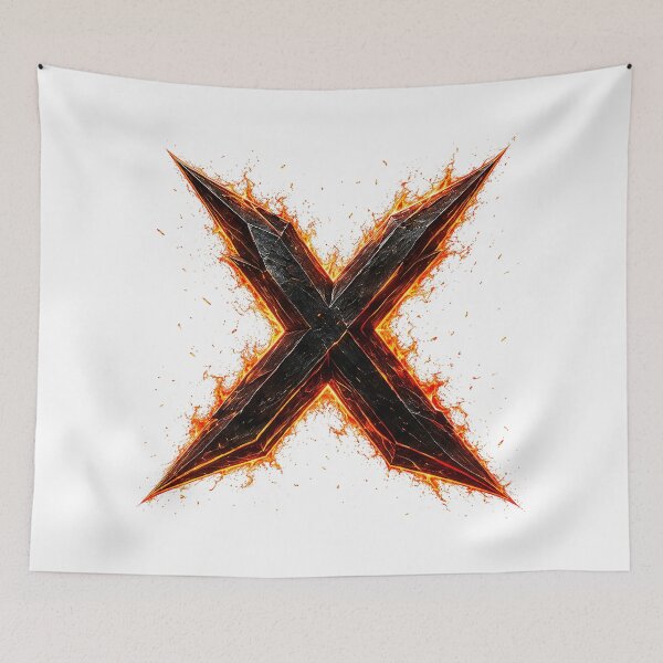 Item preview, InfernoEdge Forge Letter X designed and sold by BlissBlvdShop.