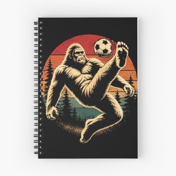 Item preview, Bigfoot Playing Soccer Funny Sasquatch Football Vintage Cryptid Sports Design designed and sold by 76Valeria.