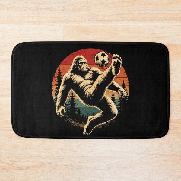 Item preview, Bigfoot Playing Soccer Funny Sasquatch Football Vintage Cryptid Sports Design designed and sold by 76Valeria.