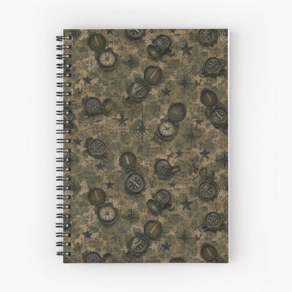 Item preview, Vintage Military Compass Map Pattern designed and sold by Military Insignia Products.
