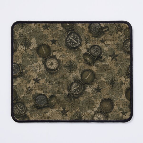 Item preview, Vintage Military Compass Map Pattern designed and sold by Military Insignia Products.