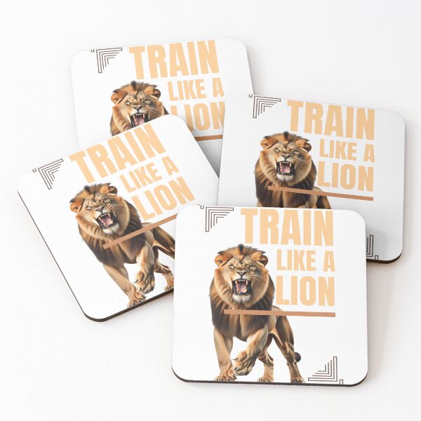 Item preview, Train Like A Lion bold typography style designed and sold by Bennie Singh.