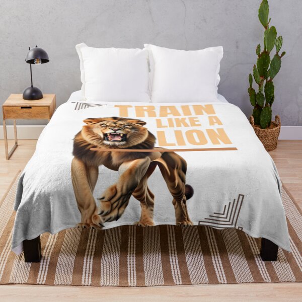 Item preview, Train Like A Lion bold typography style designed and sold by Bennie Singh.