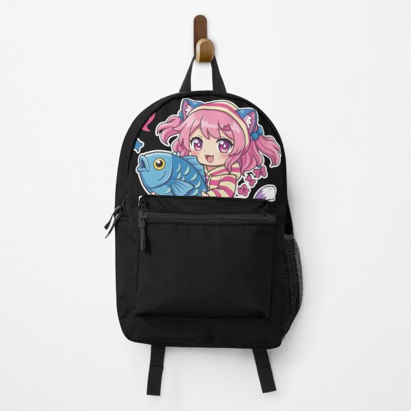 Item preview, Kawaii Neko Girl & Big Fish – Cute Chibi designed and sold by Revyra Design .
