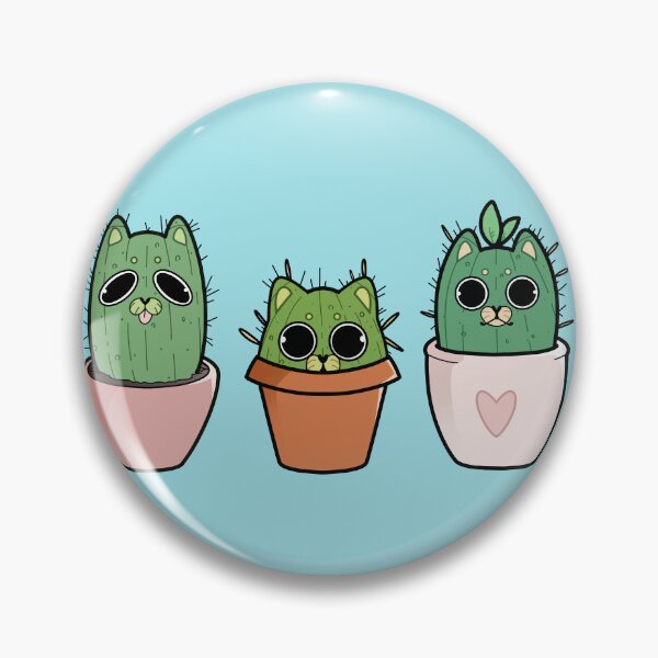 Item preview, cactus cats designed and sold by sadfacestickers.