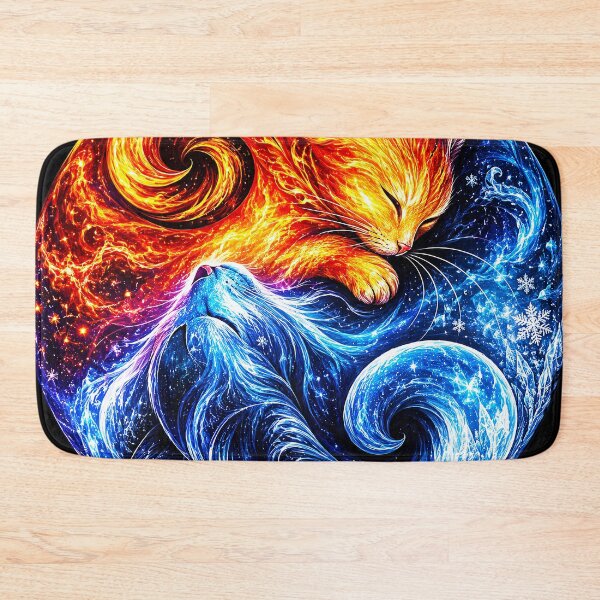 Item preview, ⚖️ PURRFECTLY BALANCED COLLECTION ⚖️ - GALAXY FIRE & ICE CATS designed and sold by WheelieGdArt.